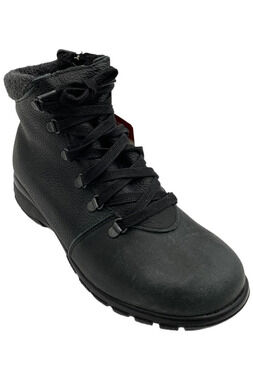 Toe Warmers Women's Yukon Lace-Up Leather Ankle Boots Black - Extra Wide